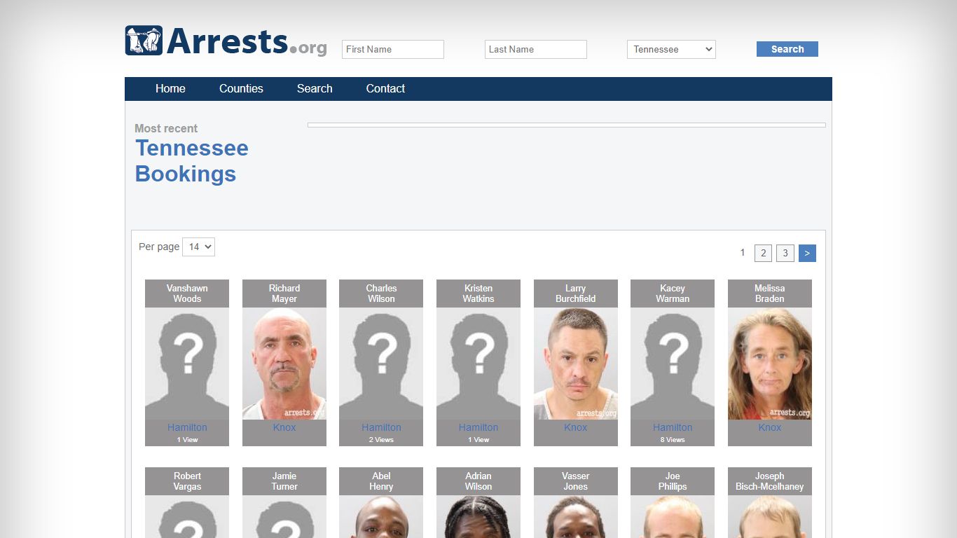 Tennessee Arrests and Inmate Search